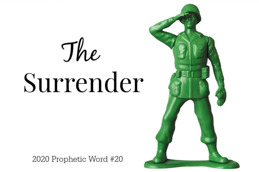 Exodus 2020 prophetic word - metaphor, The Surrender