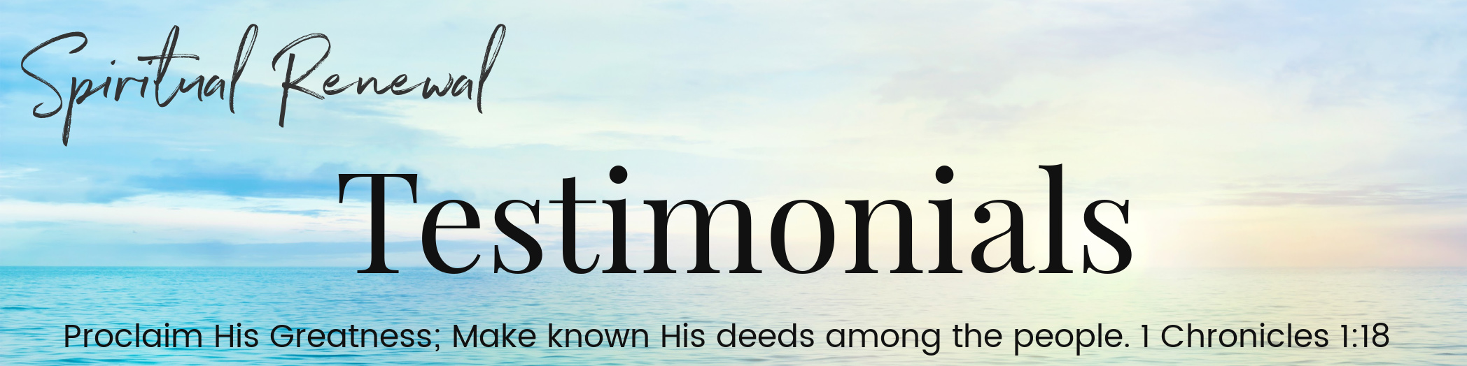 SPIRITUAL RENEWAL Testimonials